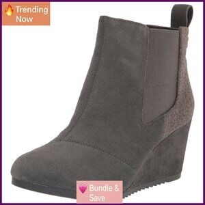 Women's Ankle Boots with Memory Foam, Wedge Heel, Size 5-12